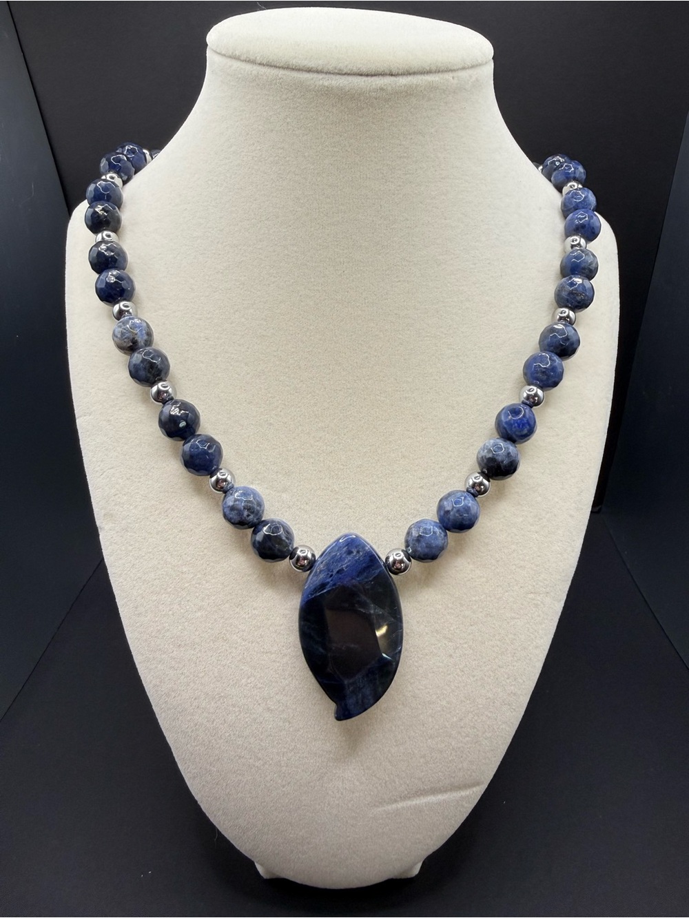Sodalite and Hematite Necklace